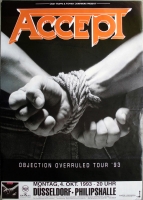 ACCEPT - 1993 - In Concert - Objection Overruled Tour - Poster - Dsseldorf B