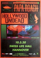 PAPA ROACH - 2020 - In Concert - Hollywood Undead Tour - Poster - Hannover