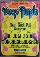 DEEP PURPLE - 2018 - Poster - Rudi Pell - Mönchenglad. - Signed / Autogramm