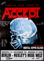 ACCEPT - 1994 - Plakat - In Concert - Death Row Tour - Poster - Berlin