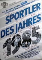 SPORTLER DES JAHRES - 1985 - Poster - Autogramme/signed - Baden Baden