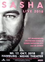 SASHA - 2018 - Live In Concert - 20 Jahre Tour - Poster - Hamburg B