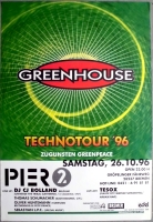 GREENHOUSE - 1996 - Plakat - Techno on Tour - CJ Bolland - Poster - Bremen