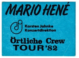 HENE, MARIO - 1982 - rtliche Crew Pass