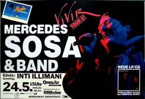 SOSA, MERCEDES - 1987 - Plakat - In Concert - Vivir Tour - Poster - Hamburg