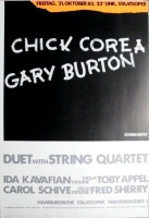 CHICK COREA - 1983 - Plakat - Gary Burton - Poster - Hamburg