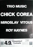 CHICK COREA - 1983 - Plakat - Trio Music - Vitous - Haynes - Poster - Dsseldorf