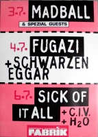 FABRIK KALENDER - 1995 - Madball - Fugazi - Sick of it All - Poster - Hamburg