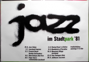 JAZZ IM STADTPARK - 1981 - Plakat - In Concert - Poster - Hamburg