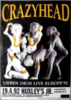 CRAZYHEAD - 1992 - Plakat - In Concert - Lieben Dich Live Tour - Poster - Berlin