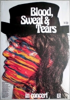 BLOOD SWEAT & TEARS - 1974 - Live in Concert Tour - G�nther Kieser - Poster