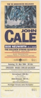 CALE, JOHN - VELVET UNDERGROUND - 1994 - Ticket - Eintrittskarte - Dresden