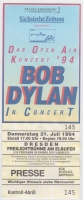 DYLAN, BOB - 1994 - Ticket - Eintrittskarte - Open Air - Dresden