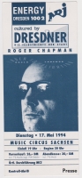 CHAPMAN, ROGER - 1994 - Ticket - Eintrittskarte - Under No Obligation - Dresden