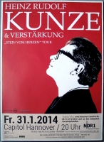 KUNZE, HEINZ RUDOLF - 2014 - Plakat - Stein vom... Tour - Poster - Hannover