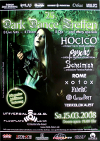 DARK DANCE TREFFEN 25. - 2008 - Hocico - Psyche - Schelmish - Poster - Lahr