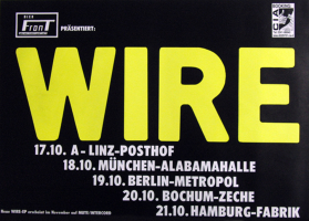 WIRE - 1986 - Plakat - Live In Concert - Snakedrill Tour - Poster