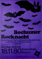 BOCHUMER ROCKNACHT - 1980 - Plakat - Herman Brood - Hoelderlin - Poster