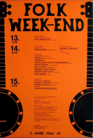 FOLK WEEKEND - 1975 - Konzertplakat - Concert - Folk - Poster - Braunschweig