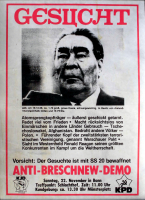 ANTI BRESCHNEW DEMO - 1981 - Plakat - UDSSR - Gesucht - Poster - Bonn