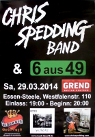 SPEDDING, CHRIS - 2014 - Plakat - In Concert - 6 aus 49 - Poster - Essen