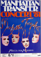 MANHATTAN TRANSFER - 1981 - Plakat - Mecca for Moderns Tour - Poster - Essen