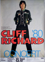 RICHARD, CLIFF - 1980 - Live In Concert Tour - Poster - Dsseldorf