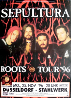 SEPULTURA - 1996 - Plakat - In Concert - Roots Tour - Poster - Dseldorf
