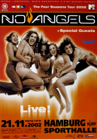 NO ANGELS - 2002 - Live In Concert - Four Seasons Tour - Poster - Hamburg