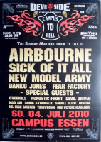 DEVIL SIDE - 2010 - Airbourne - New Model Army - Agnostic Front - Poster - Essen