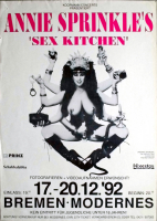 SPRINKLE, ANNIE - 1992 - Plakat - Sex Kitchen - Clock DVA - Poster - Bremen