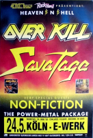 OVER KILL - 1993 - Plakat - In Concert - Savatage - Tour - Poster