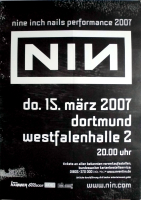 NINE INCH NAILS - 2007 - In Concert - Performance Tour - Poster - Dortmund