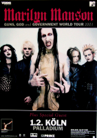 MARILYN MANSON - 2001 - Plakat - In Concert - Guns God Tour - Poster - Kln