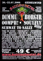 BATTLE OF METAL - 2006 - Metal Church - Dimmu Borgir - Oomph - Soulfly - Poster