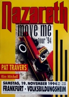 NAZARETH - 1994 - Konzertplakat - Pat Travers - Move Me - Tourposter - Frankfurt
