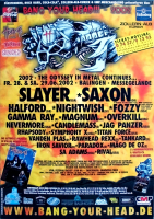 BANG YOUR HEAD - 2002 - Slayer - Saxon - Magnum - Poster - Balingen