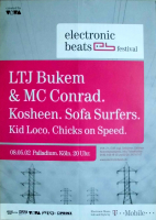 ELECTRONIC BEATS - 2002 - Kosheen - Sofa Surfers - Chicks on - Poster - Kln