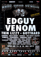 BANG YOUR HEAD - 2012 - Edguy - Venom - Thin Lizzy - Gotthard - Poster - Balingen