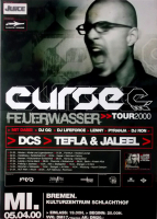 CURSE - 2000 - Live In Concert - Feuerwasser Tour - Poster - Bremen