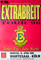 EXTRABREIT - 1996 - Live In Concert - Jeden Tag Jede Nacht Tour - Poster - Kln