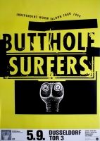 BUTTHOLE SURFERS - 1993 - In Concert - Independent Worm - Poster - Dsseldorf