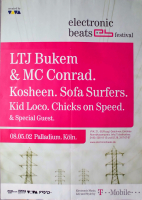 ELECTRONIC BEATS - 2002 - Kosheen - LTJ Bukem - Chicks on Speed - Poster - Kln