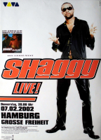 SHAGGY - 2002 - Plakat - In Concert  Tour - Poster - Hamburg