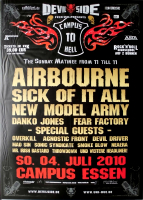 DEVIL SIDE - 2010 - New Model Army - Agnostic Front - Sick of it All - Poster - Essen