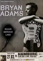 ADAMS, BRYAN - 2005 - Plakat - Concert - Room Service Tour - Poster - Hamburg