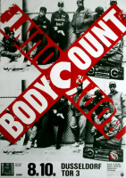 BODY COUNT - 1992 - Ice T - Live In Concert Tour - Poster - Dsseldorf