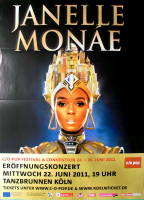 MONAE, JANELLE - 2011 - Plakat - c/o Pop - In Concert Tour - Poster - Kln