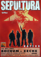 SEPULTURA - 2001 - Plakat - In Concert - Nation Tour - Poster - Bochum