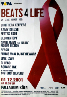BEATS 4 LIFE  - 2001 - In Concert - Samy Deluxe - Fettes Brot - Poster - Kln
